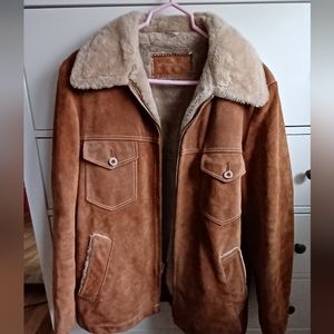 William Barry men's winter jacket suede '70 '80 vintage